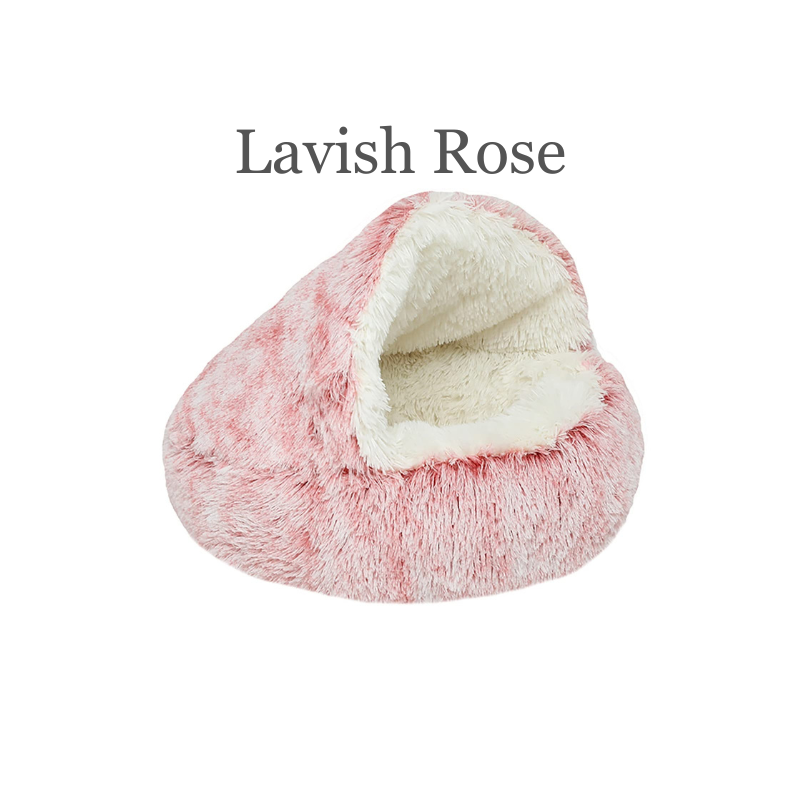 The LillyGreen Hideaway™ Covered Nest – Plush Faux Fur Retreat for Small Pets