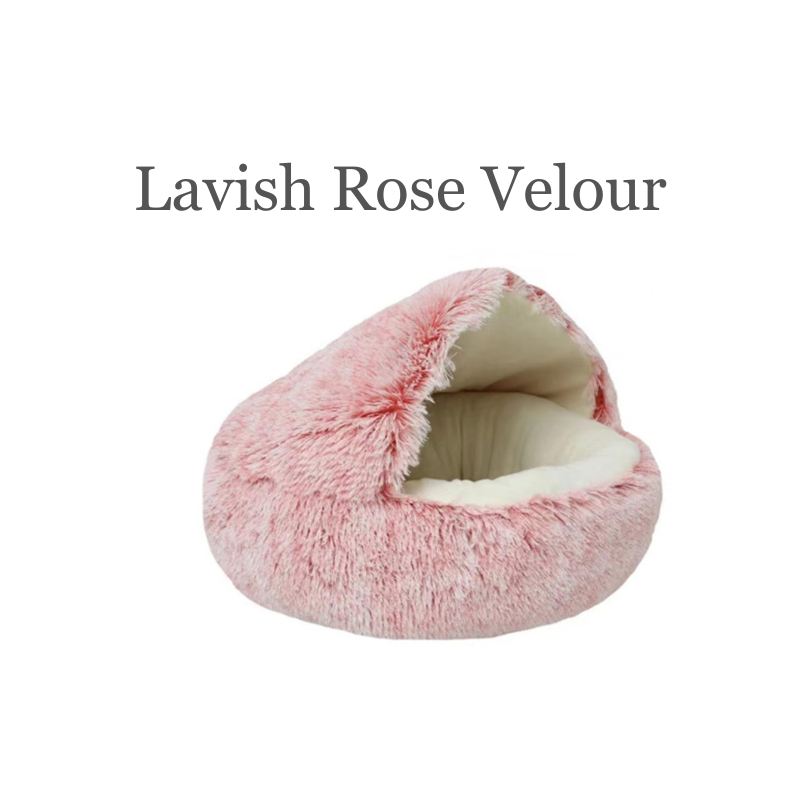 The LillyGreen Hideaway™ Covered Nest – Plush Faux Fur Retreat for Small Pets