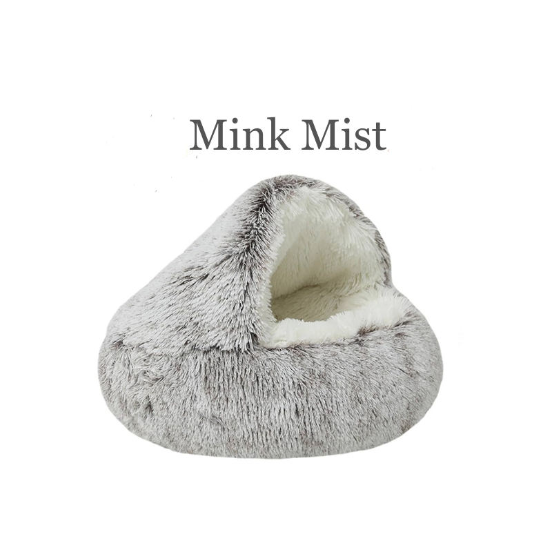 The LillyGreen Hideaway™ Covered Nest – Plush Faux Fur Retreat for Small Pets