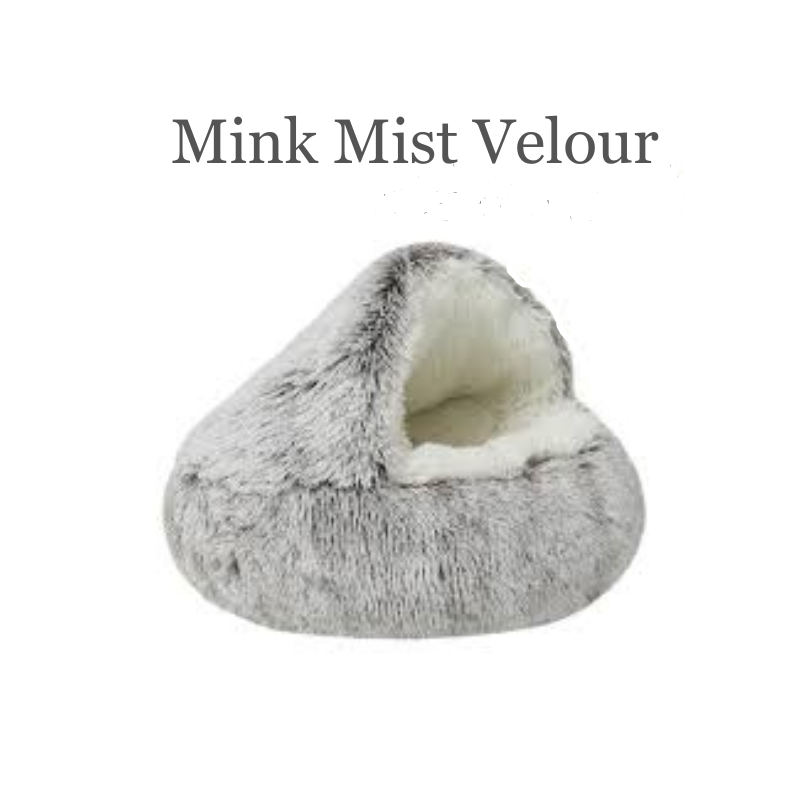 The LillyGreen Hideaway™ Covered Nest – Plush Faux Fur Retreat for Small Pets