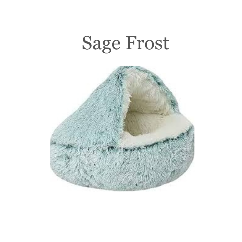 The LillyGreen Hideaway™ Covered Nest – Plush Faux Fur Retreat for Small Pets