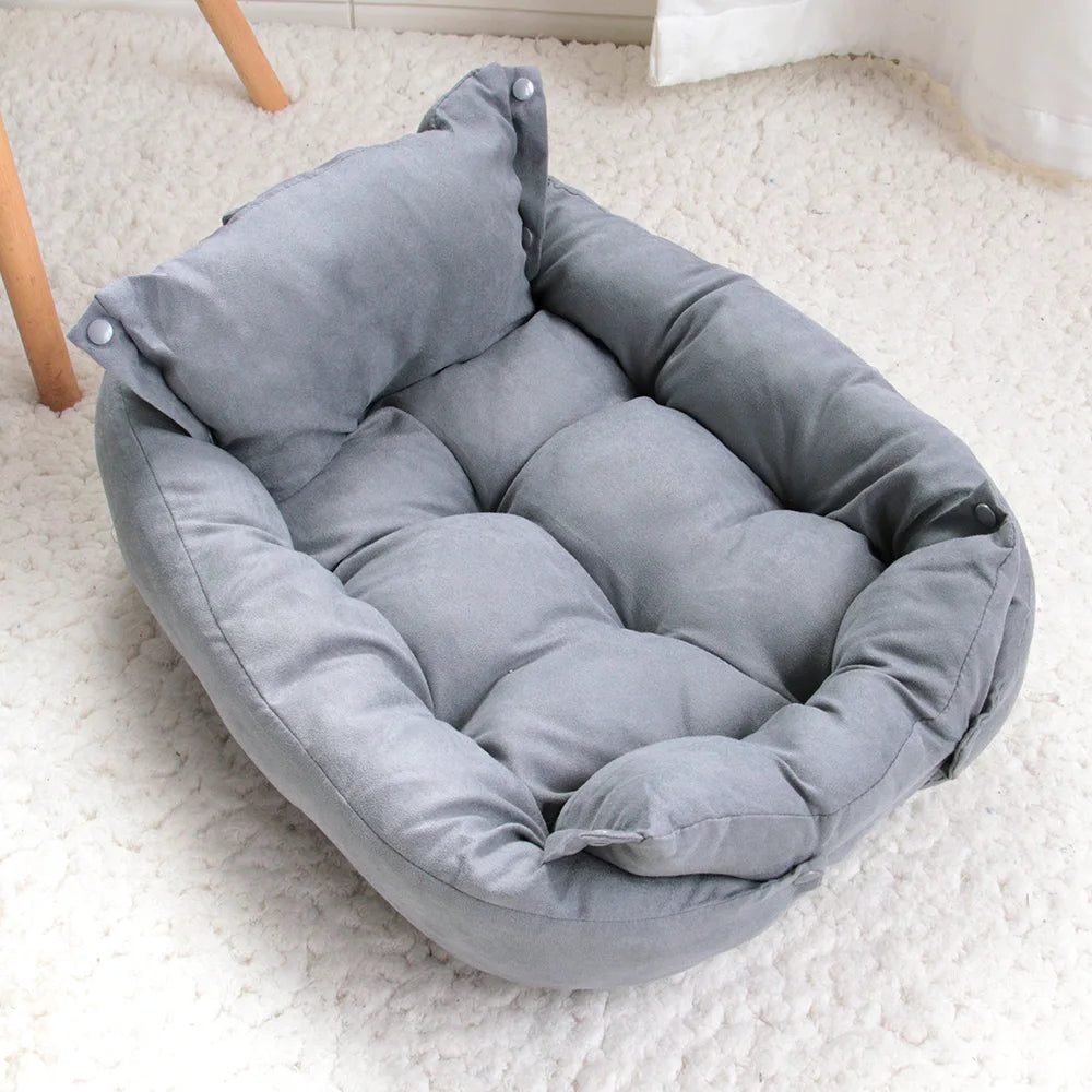 The LillyGreen CozyFold™ Convertible Dog & Cat Bed – Foldable, Plush & Multi-Functional for Small Spaces