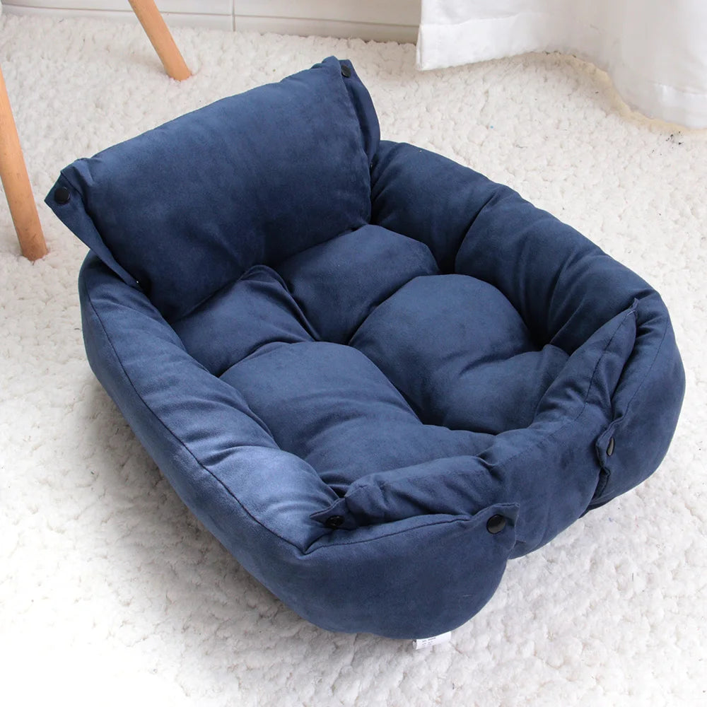 The LillyGreen CozyFold™ Convertible Dog & Cat Bed – Foldable, Plush & Multi-Functional for Small Spaces