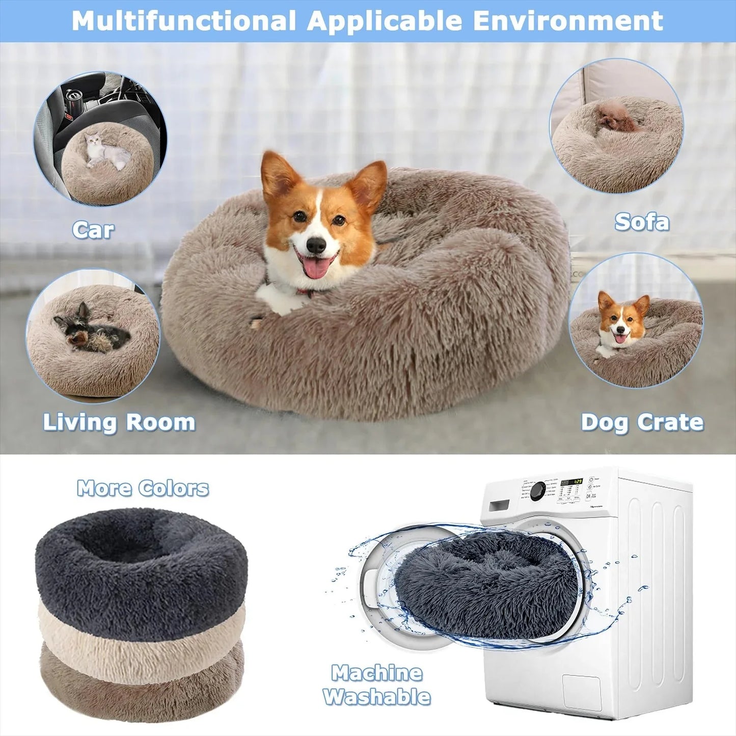 The LillyGreen PuffNest™ Calming Pet Bed