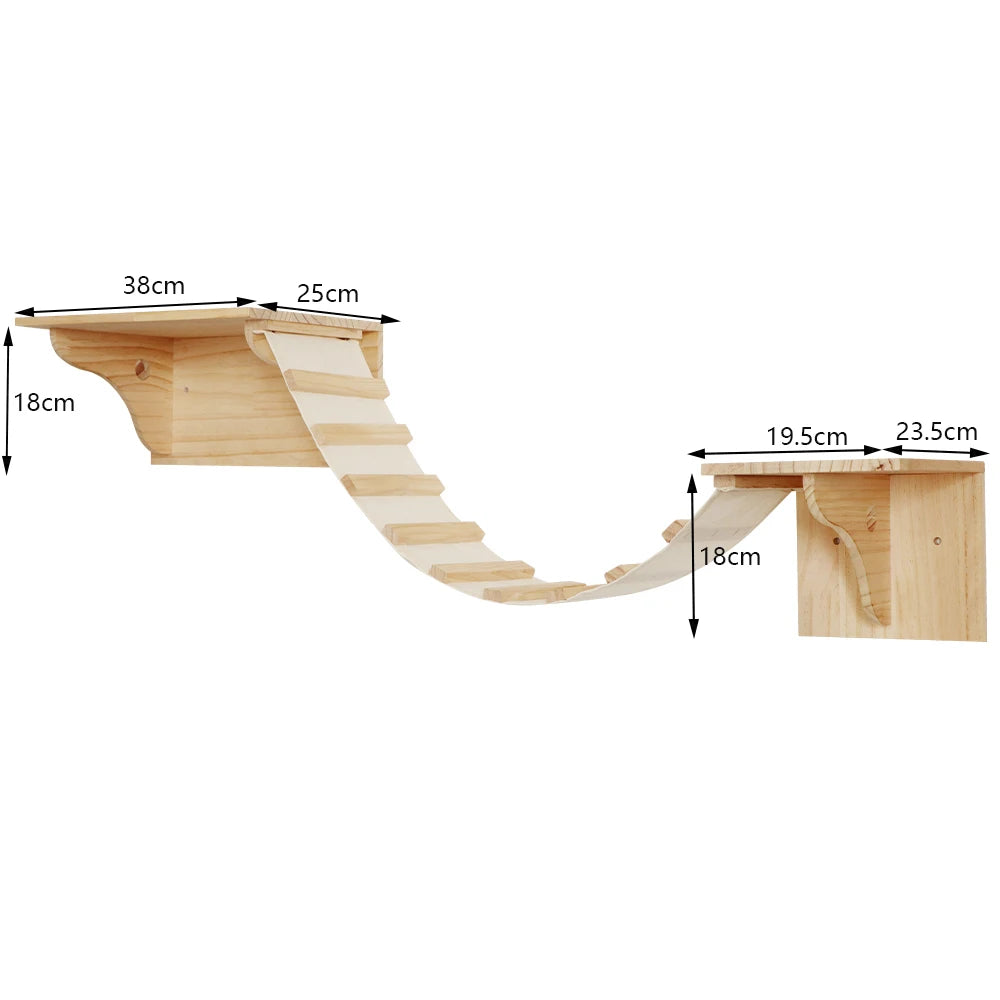 The LillyGreen SkyWalk™ Cat Wall System - Where style meets your furry adventurer