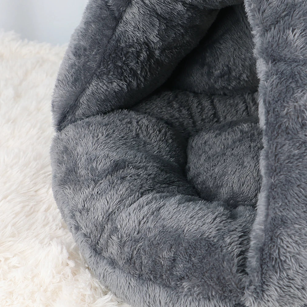 The LillyGreen PuffHaven™ Plush Round Nest for Small Dogs & Cats