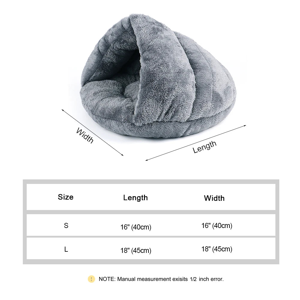 The LillyGreen PuffHaven™ Plush Round Nest for Small Dogs & Cats