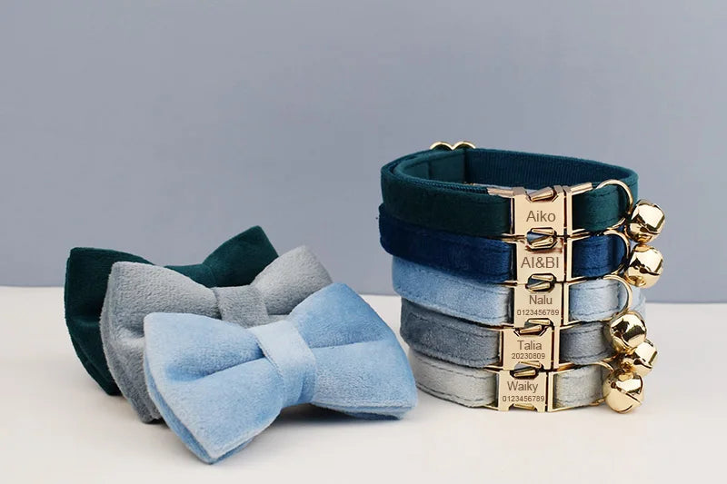 The LillyGreen BowBelle™ Collar with Bow Tie and Bell - The Winter Luxe Range