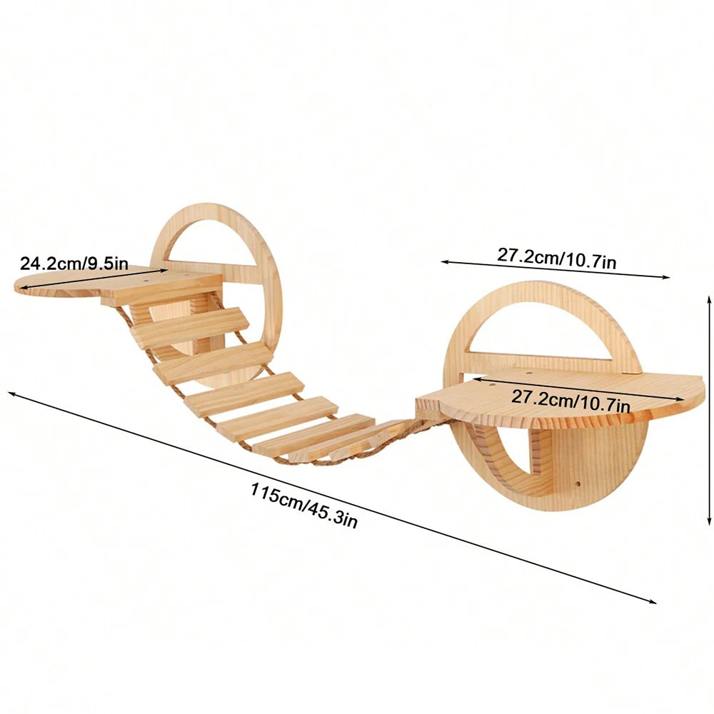 The LillyGreen SkyWalk™ Cat Wall System - Where style meets your furry adventurer