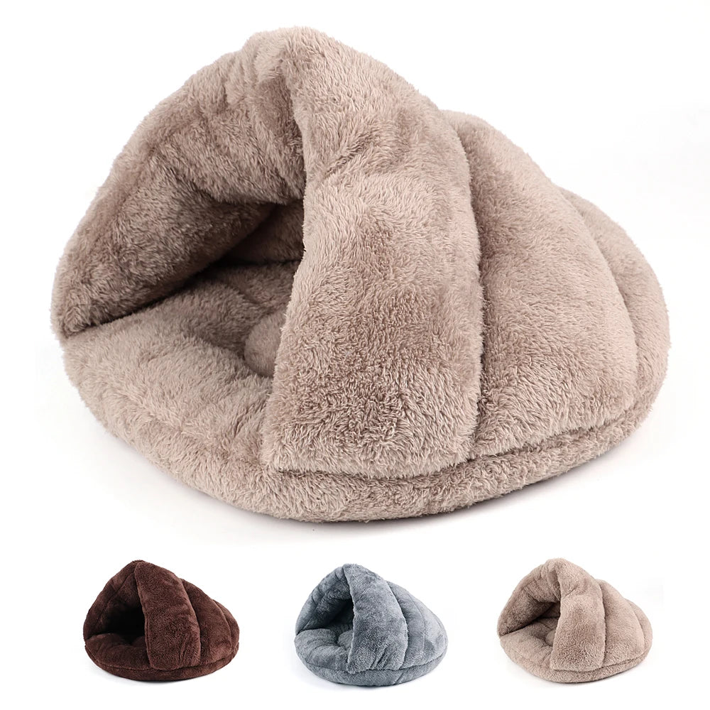 The LillyGreen PuffHaven™ Plush Round Nest for Small Dogs & Cats