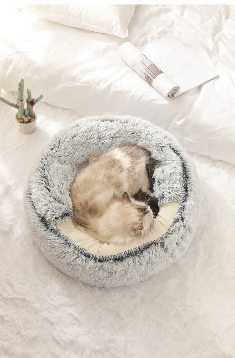 The LillyGreen Hideaway™ Covered Nest – Plush Faux Fur Retreat for Small Pets