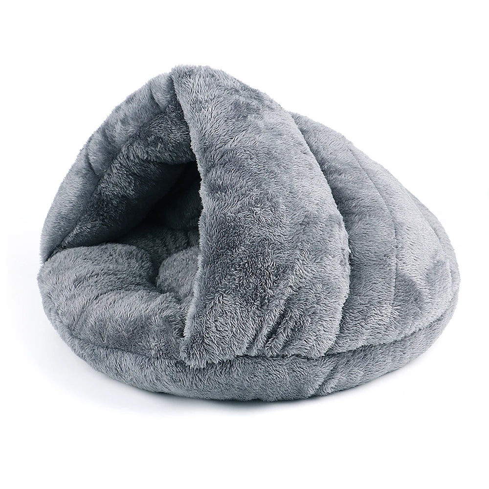 The LillyGreen PuffHaven™ Plush Round Nest for Small Dogs & Cats