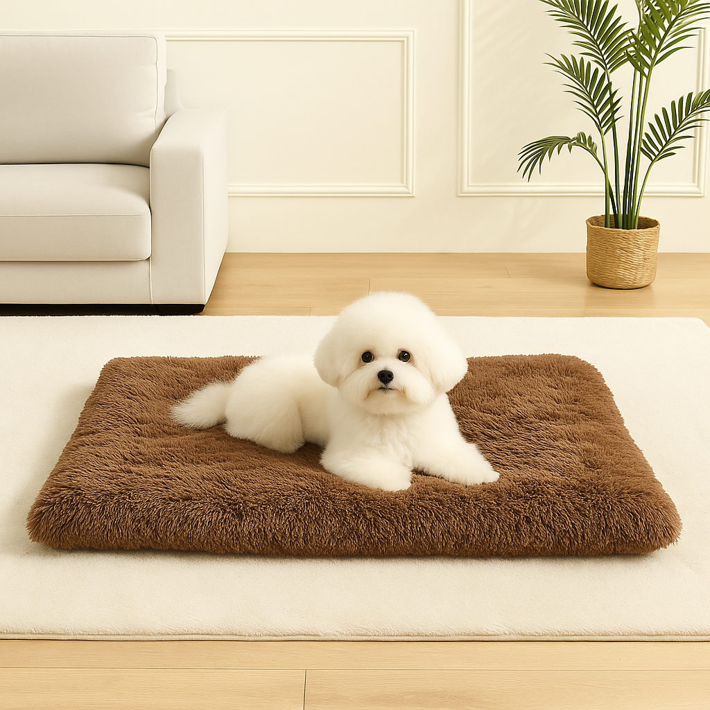 The LillyGreen CloudMat™ – Faux Fur Flat Bed for Small Dogs & Cats