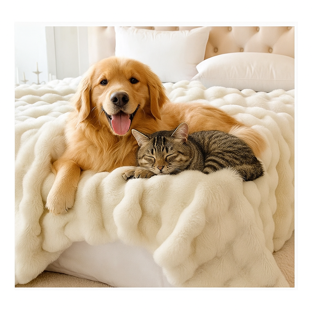 The LillyGreen LuxWave™ Pet Blanket - Ultra-Soft throw designed to elevate cozy moments