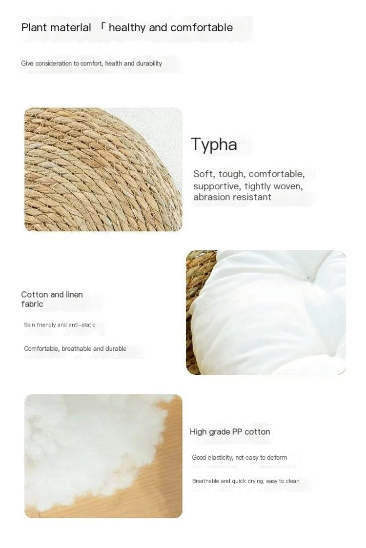 The LillyGreen Woven Retreat™ – Chic Natural Bed for Cozy Pets in Urban Spaces