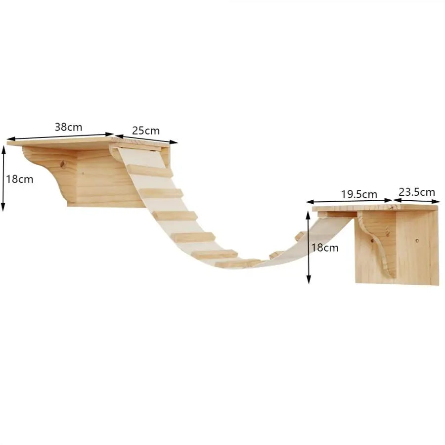 The LillyGreen SkyWalk™ Cat Wall System - Where style meets your furry adventurer