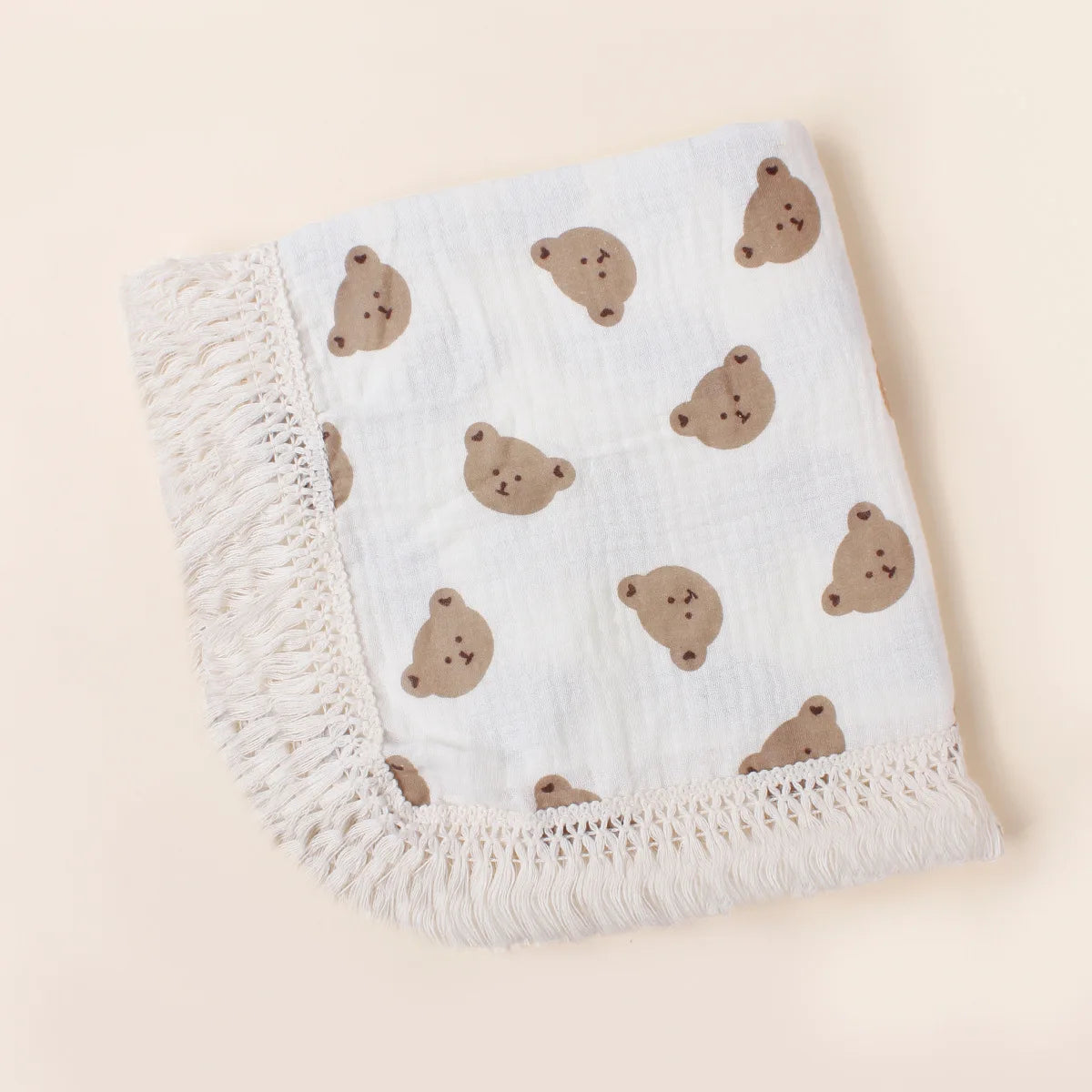 The LillyGreen CozyFold™ Muslin Throw – Lightweight Fringe Blanket for Pets