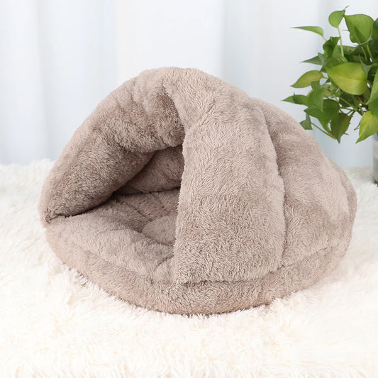 The LillyGreen PuffHaven™ Plush Round Nest for Small Dogs & Cats