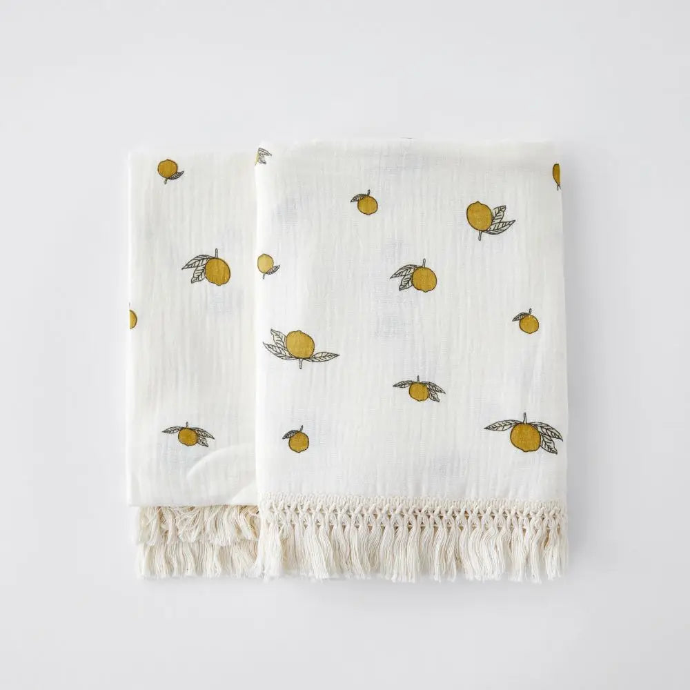 The LillyGreen CozyFold™ Muslin Throw – Lightweight Fringe Blanket for Pets